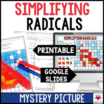 Preview of Simplifying Radicals Activity Printable and Digital