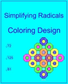 Preview of Simplifying Radicals # 1 - Coloring Design