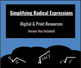 Simplifying Radicals - Digital or Print Activity ! Great f