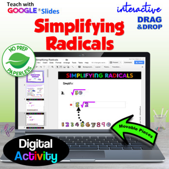 Preview of Simplifying Radicals Digital Activity