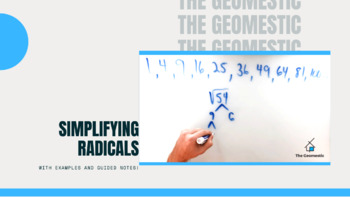 Preview of Simplifying Radicals Guided Notes