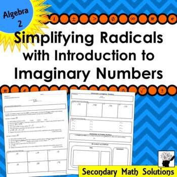 Preview of Simplifying Radicals plus Intro to Imaginary Numbers Notes