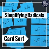 Radicals Card Sort Activity | rationalizing and conjugates