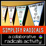 Simplifying Radicals Math Pennant Activity