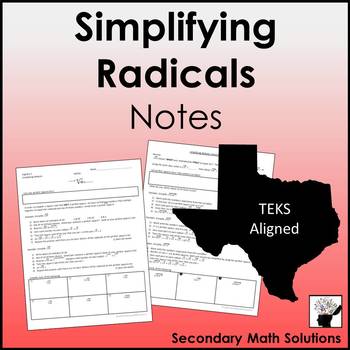 Preview of Simplifying Radicals Notes