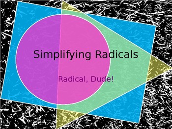 Preview of FREE Simplifying Radicals (with ladders!) Presentation - PPT