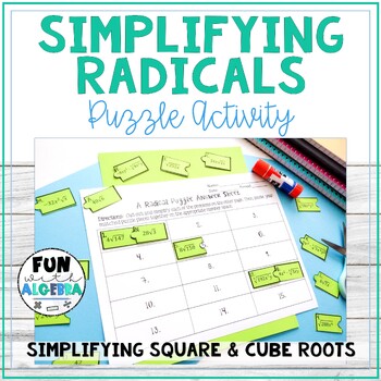 Simplifying Radicals Puzzle Activity by Fun with Algebra TpT