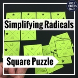 Simplifying Radicals Square Puzzle