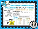 Simplifying Radicals and Operations Interactive Notebook Foldable