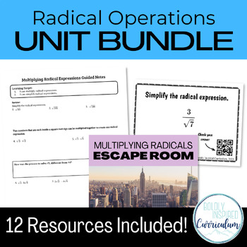 Preview of Simplifying Radicals and Radical Operations Activity Bundle