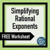 Rational Exponents Error Detection Worksheet