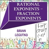 Simplifying Rational Exponents - Fraction Exponents (Notes