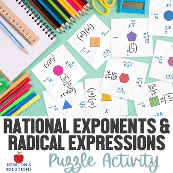 Preview of Simplifying Rational Exponents and Radicals Puzzle Activity