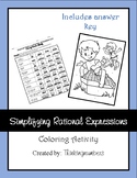 Simplifying Rational Expressions Color by Number Activity