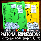 Simplifying Rational Expressions Math Partner Scavenger Hu