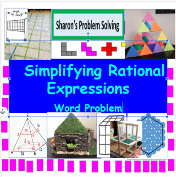 Preview of Simplifying Rational Expressions Word Problem and Matching Activity