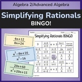 Simplifying Rationals BINGO