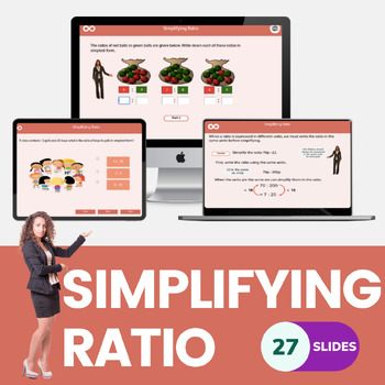 Preview of Simplifying Ratios Digital Lesson 6th Grade Math