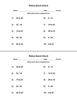 Simplifying Ratios - Math Steps, Examples & Questions