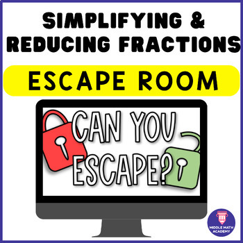 Preview of Simplifying & Reducing Fractions | Digital Escape Room: Self-Checking Game