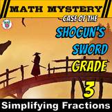 Simplifying (Reducing) Fractions Math Mystery Game 3rd Gra