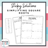 Simplifying Square Root Radicals Peel and Stick Activity