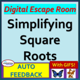 Simplifying Square Roots Digital Math Escape Room Activity