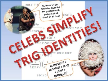 Preview of Simplifying Trig Identities - Celebs do Precalc