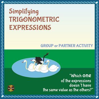 Preview of Trig Identities - Simplifying Trig Expressions - Group Activity(typed solutions)