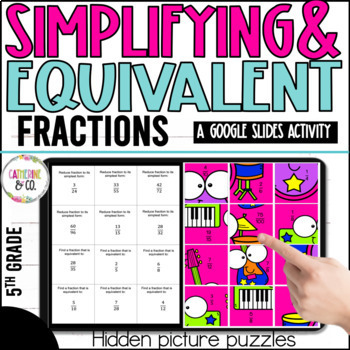 Preview of Simplifying and Equivalent Fractions Activity