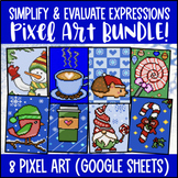 Simplifying and Evaluating Expressions Pixel Art Numerical