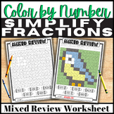Simplifying and Reducing Fractions to the Lowest Terms Worksheet