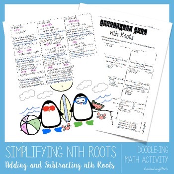 Preview of Simplifying nth Roots (Doodle-ing Math)