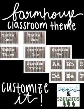 Preview of Simplistic Farmhouse Classroom Theme