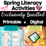 Exclusively Bundled Google Slides Spring Literacy Bundle|D