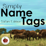 Name Tags - EDITABLE - Safari Edition - CUSTOMIZABLE - DIF