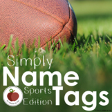 Name Tags - EDITABLE - Sports Edition - CUSTOMIZABLE - DIF