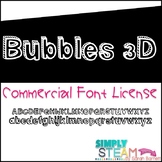 Simply STEAM Bubbles 3D Font License for Personal & Commercial Use