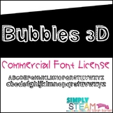 Simply STEAM Bubbles 3D Font License for Personal & Commer