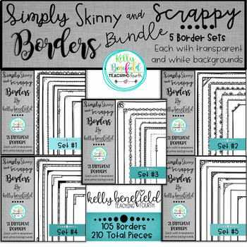 Preview of Simply Skinny and Scrappy Borders Bundle for TPT Sellers