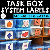 Task Box System Labels | Special Education