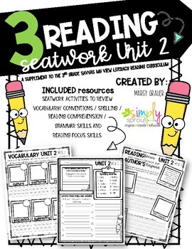 Preview of Simply Sprout: SAVVAS MyView 3rd Grade Reading Seatwork UNIT 2