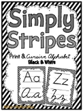 Simply Stripes | Print & Cursive Alphabet Poster Set | Han