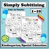 Simply Subitizing (1-10) for PreK, Kindergarten/ Special E