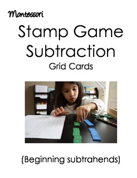 Preview of Montessori Stamp Game (Subtraction)