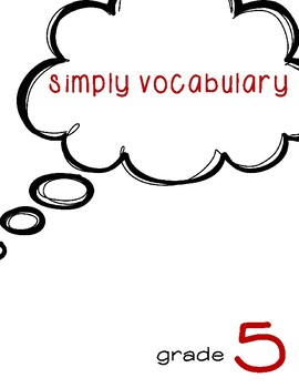 Preview of Simply Vocabulary Grade 5 (print and go workbook)