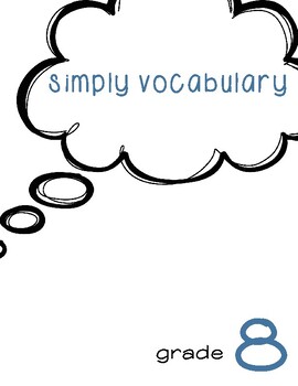 Preview of Simply Vocabulary Grade 8 (print-n-go workbook)