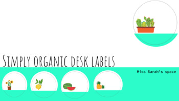 Preview of Simply organic desk labels