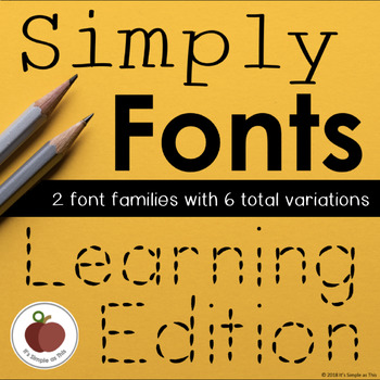 Preview of Tracing Font - Handwriting Font - Early Writers - Kindergarten Font - PreK Font