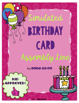 Preview of Simulated Birthday Card Assembly Line *FREEBIE!*